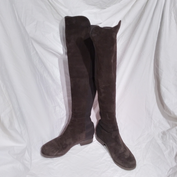 STUART WEITZMAN Dark Brown Suede 50/50 Over-the-knee Boots, size 5½M - Picture 6 of 7